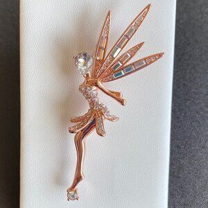 Butler Rose Gold Swarovski Crystal Brooch New In Box​​
